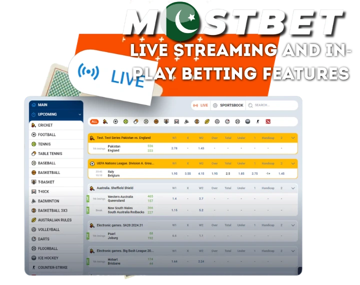 Live Streaming and In-Play Betting Features